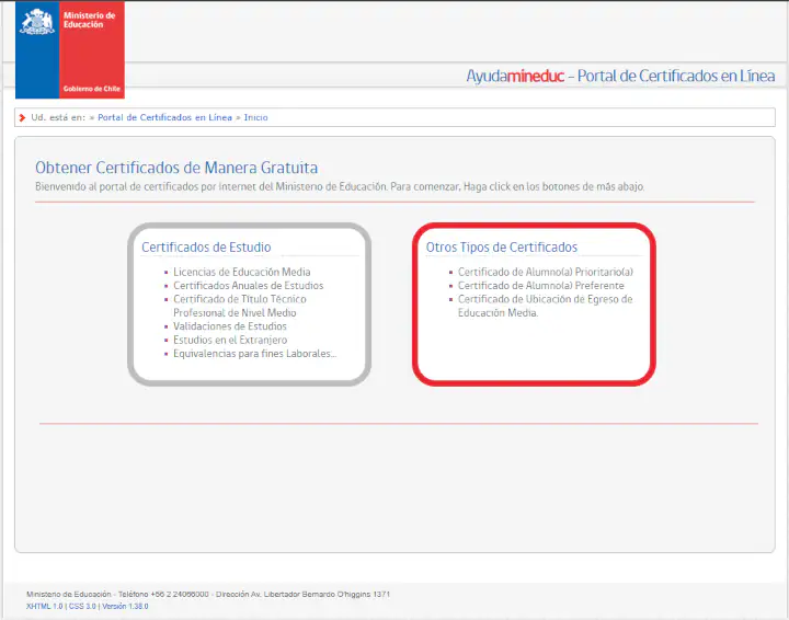Paso 1: Acceder a otros tipos de certificados en Desktop
